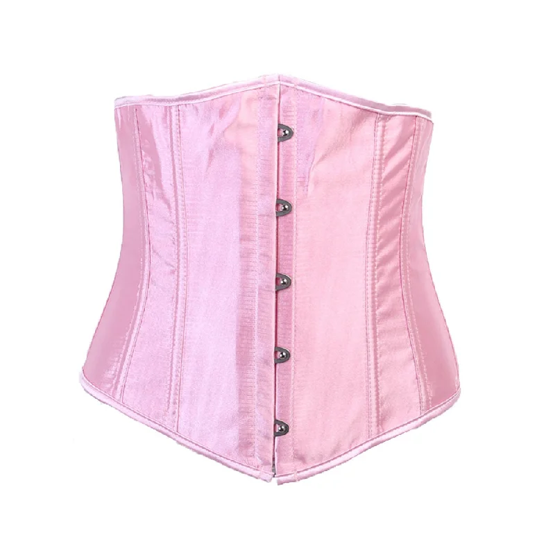 Baby Pink Satin Underbust Corset