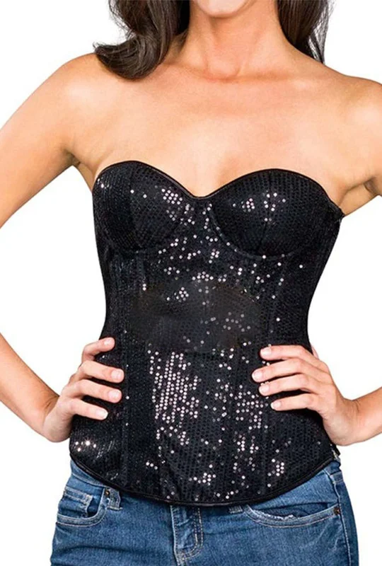 Black Sequin Corset