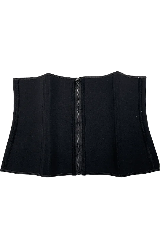 Black Neoprene Waist Trainer with Zips