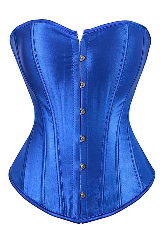 Royal Blue Classic Satin Corset