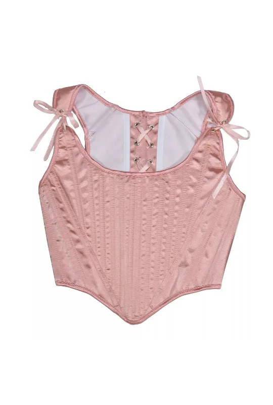 Blush Pink Bandage Corset Top