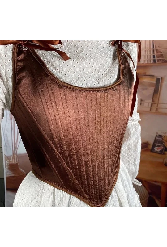 Brown Bandage Corset Top