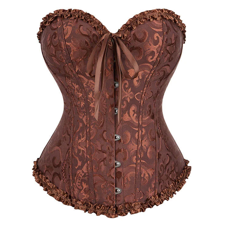 Classic Brown Busk Closure Corset