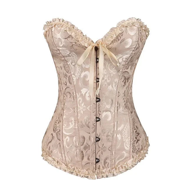 Classic Champagne Busk Closure Corset