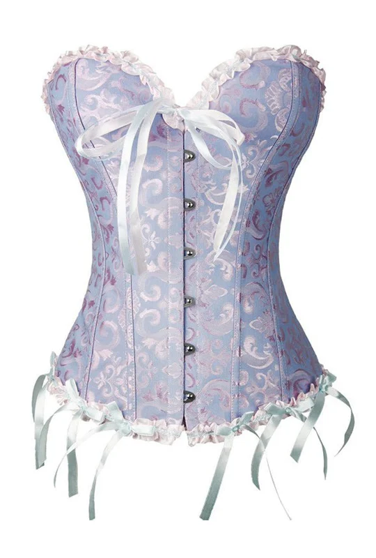 Classic Pink & Blue Overbust Corset