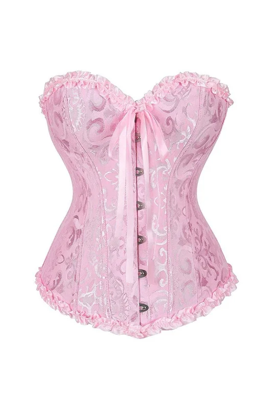 Classic Pink Busk Closure Corset