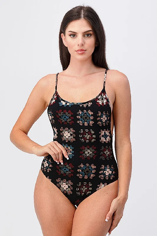 Bear Dance Solid Bodysuit-Crochet*