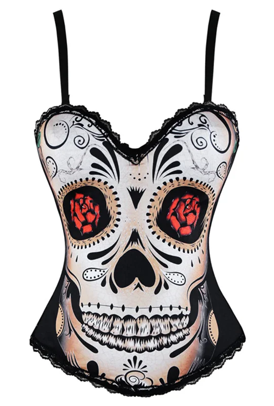 Day of the dead skull corset