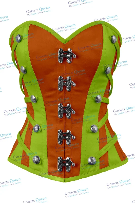 Galina Satin Overbust Corset With Buckles