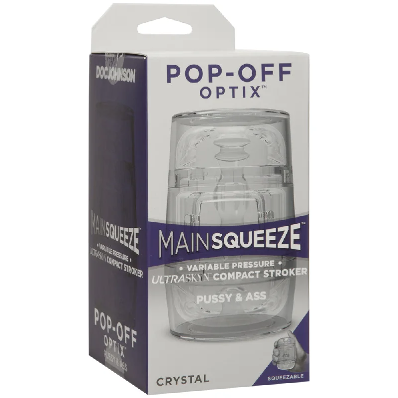 Main Squeeze Pop-Off Optix ULTRASKYN Compact Stroker Pussy & Ass Clear