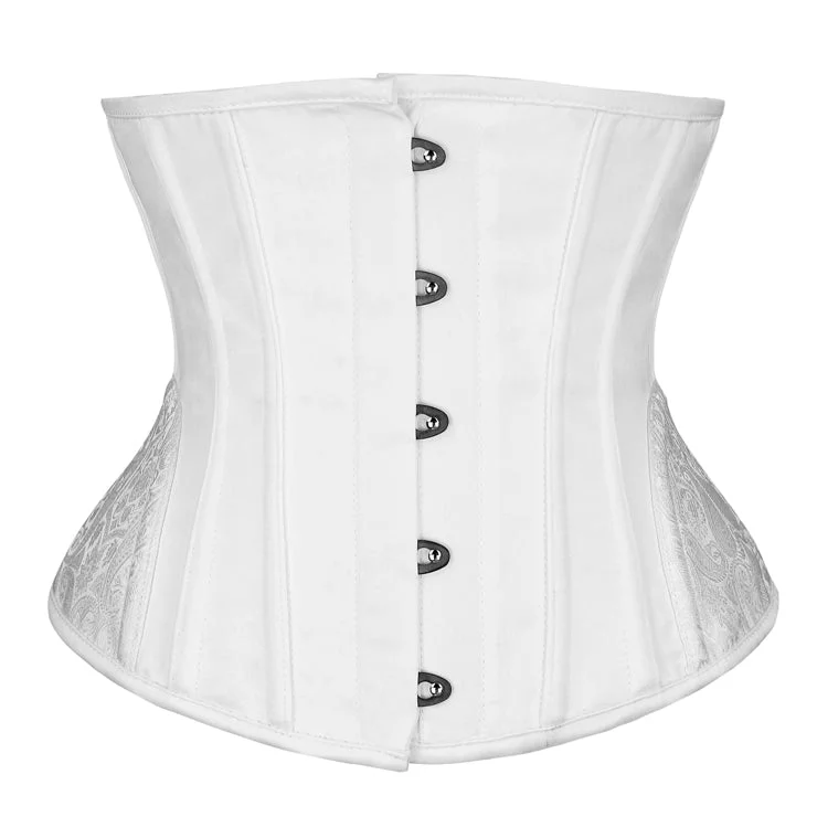 Paisley White Hip Underbust Corset