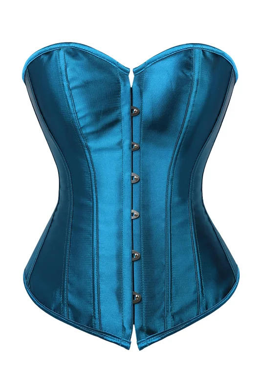 Teal Classic Satin Corset