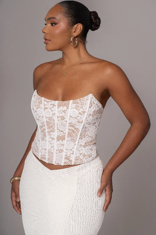 White Rosemere Lace Top