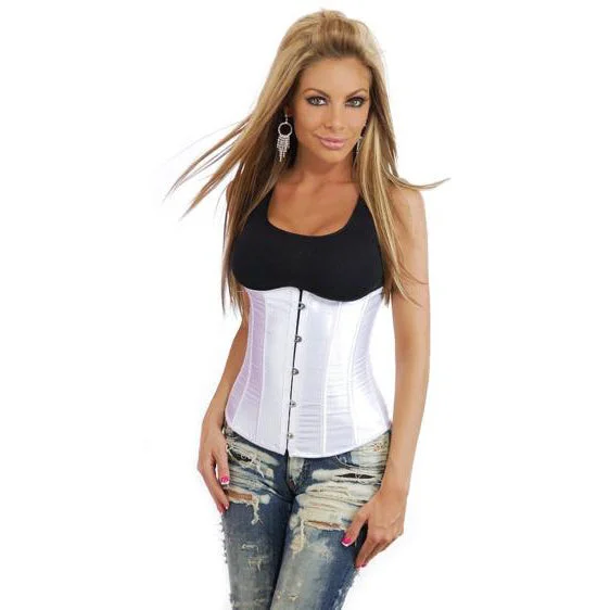 White Satin Underbust Corset