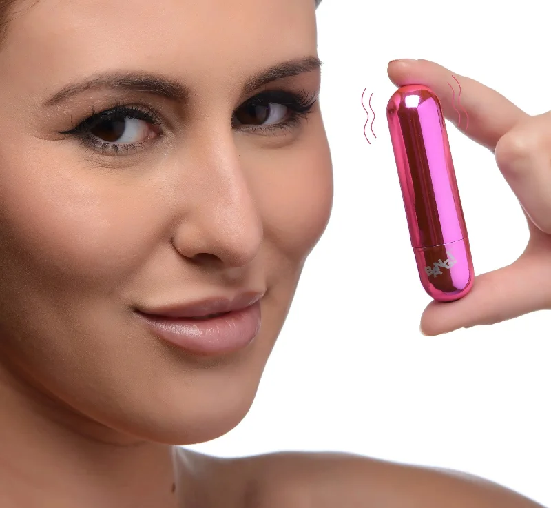 10X Rechargeable Vibrating Metallic Bullet - Pink