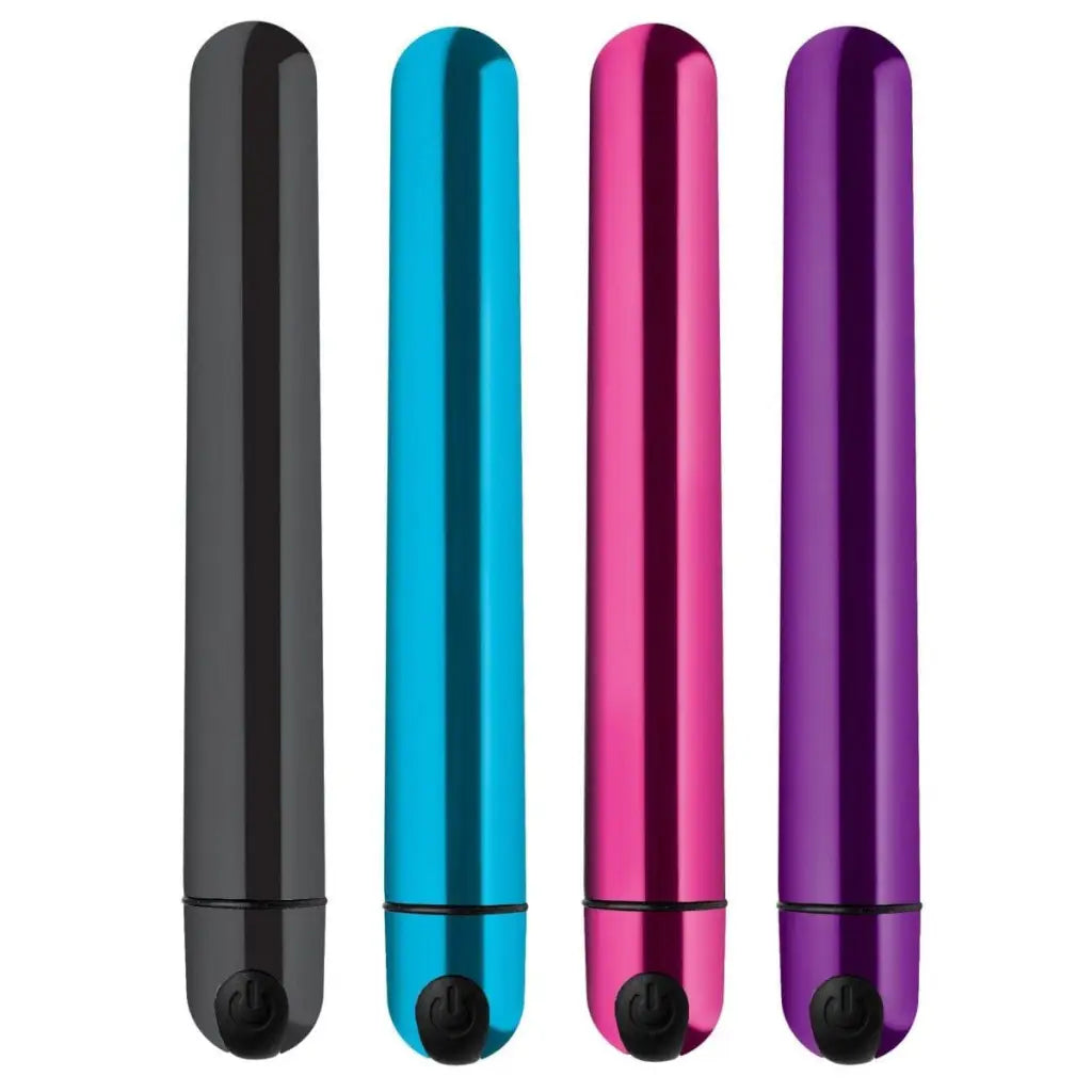 BANG! 10x Slim Metallic Bullet Shaped Vibrator