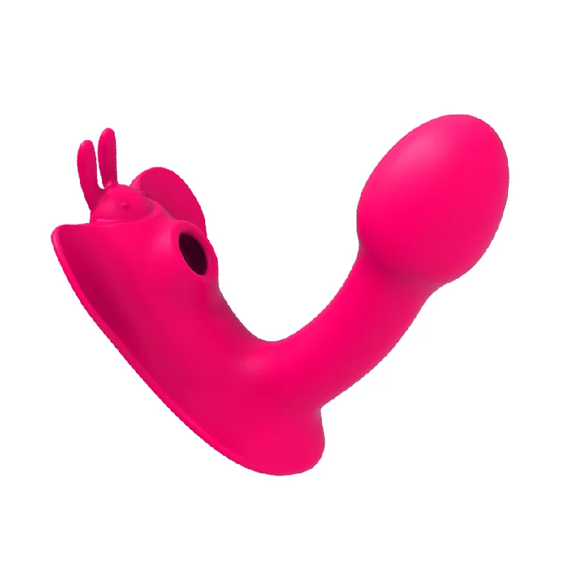 Wearable Butterfly Vibrator with Clit Sucker with Remote Control - W10