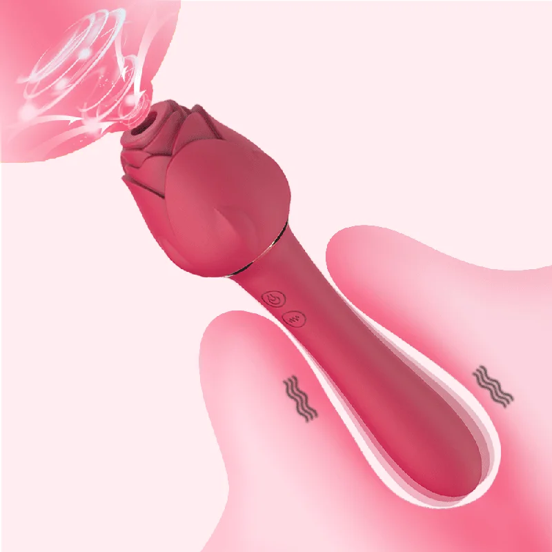 Rose Vibrator with Clit Sucking Stimulator S4