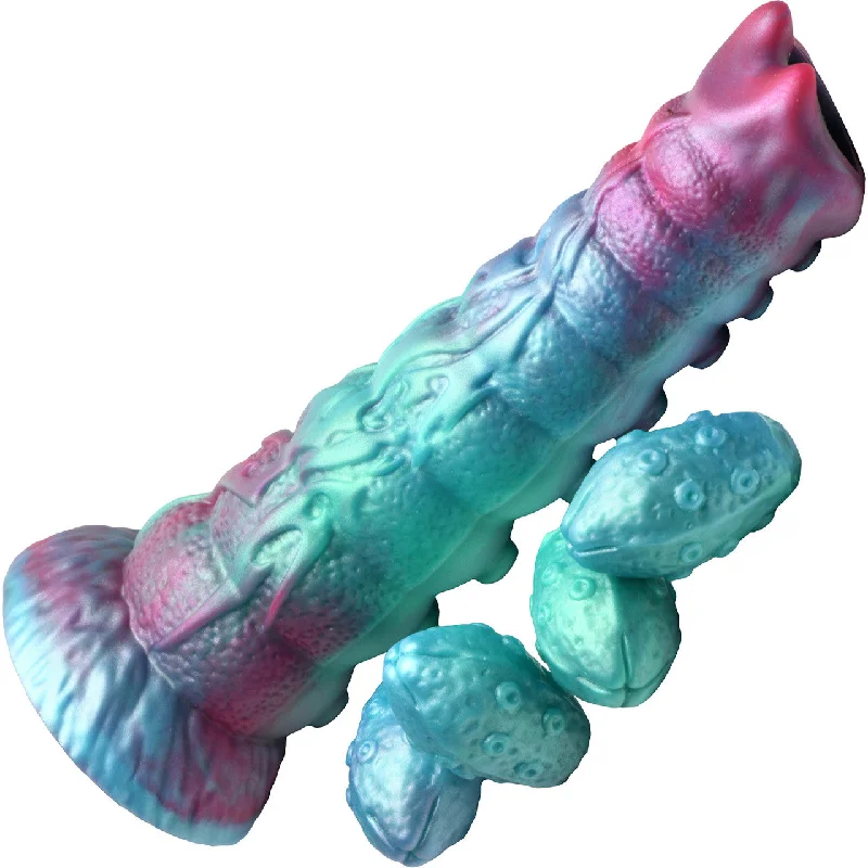 Galactic Breeder 8.75" Silicone Ovipositor Dildo With Eggs By Creature Cocks