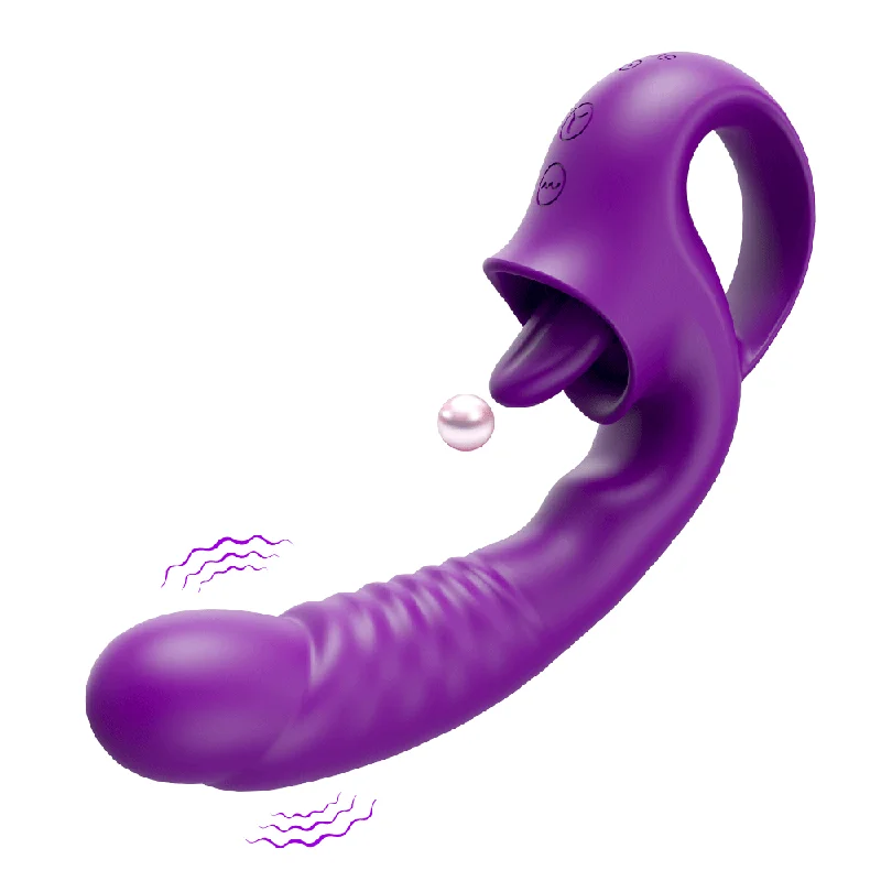 Lippe-20 Modes Tongue Licking G Spot Vibrator And Swing Nipple Clitoris Dildo