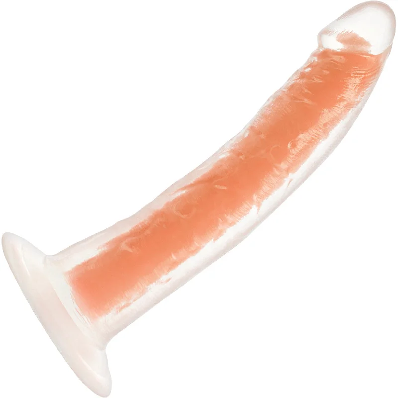 Neo Elite Lavo Glow In The Dark 7.5" Dual Density Realistic Silicone Dildo by Blush - Neon Orange