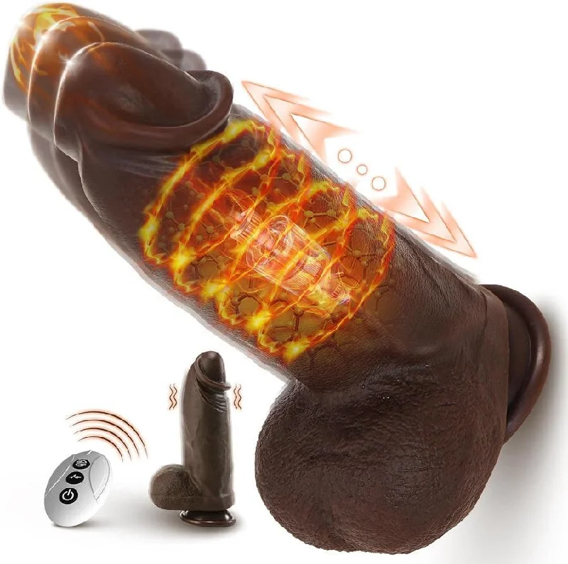 Remote Control Electric Black Dildo