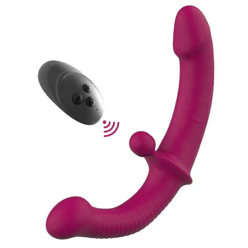 Remote Control Strapless Strap On Vibrator