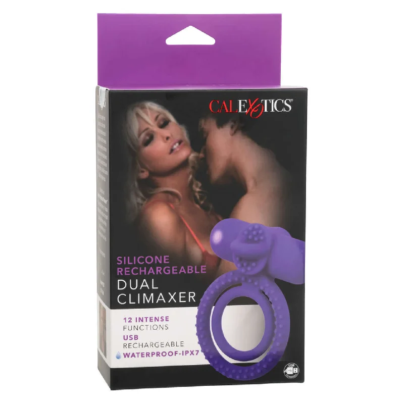 Silicone Rechargeable Dual Climaxer Couples Vibrating Enhancer – 12 Functions & Dual Support