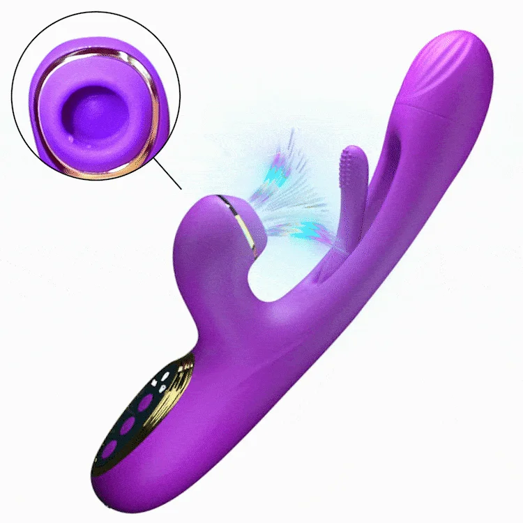 Skerry - Vibrating and Tapping Vibrator with Clit Sucker for Women Pleasure