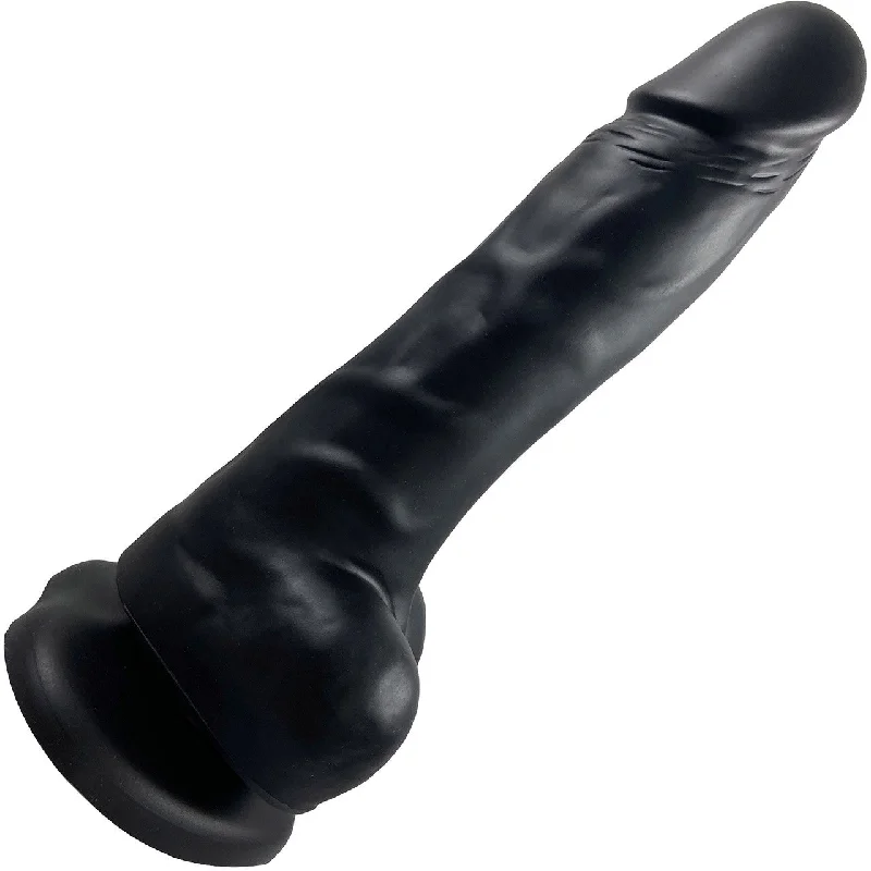 Strap-on-Me Sliding Skin Dual Density Silicone Suction Cup Realistic Dildo - XL Black