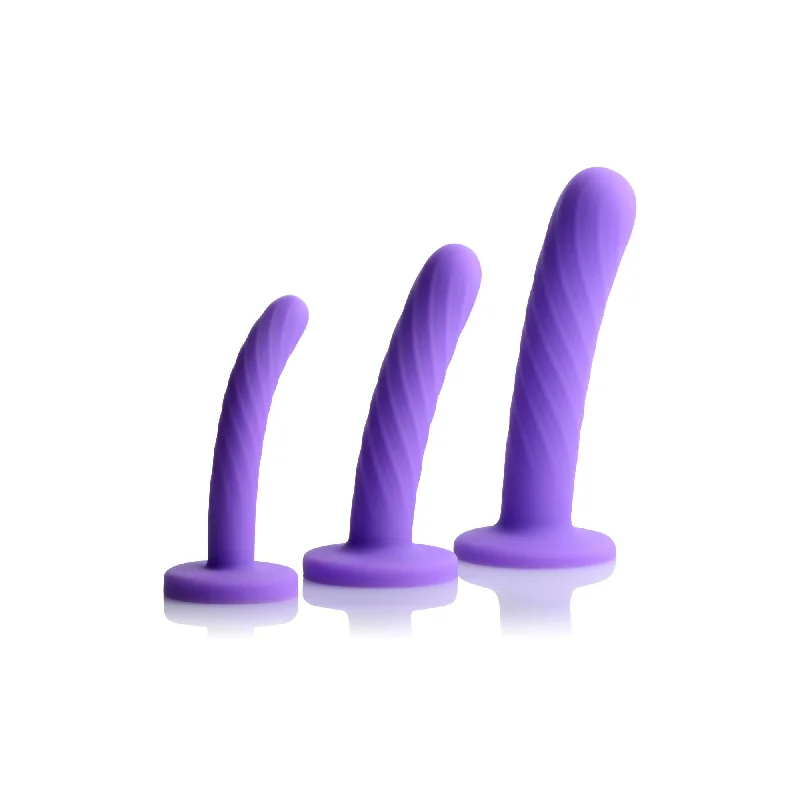 Strap U Tri-Play 3 Piece Silicone Dildo Set