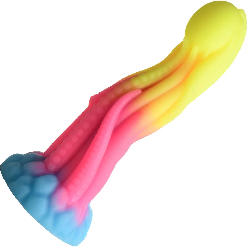 Tenta-Glow 8.5" Silicone Glow In The Dark Suction Cup Dildo By Creature Cocks