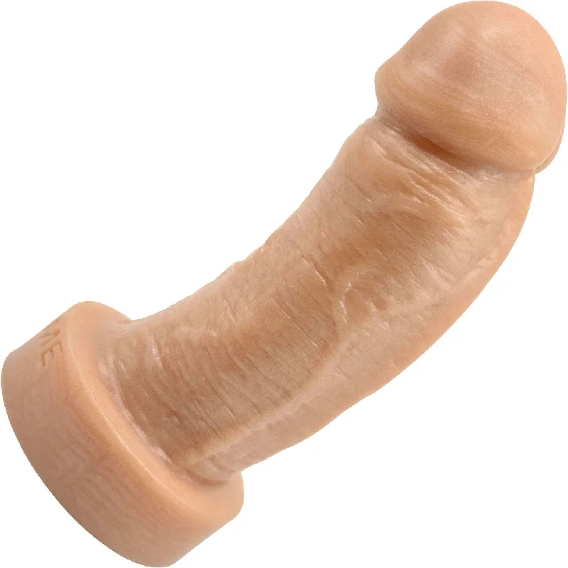 The Basio Short & Thick 5.75" Platinum Silicone Realistic Dildo By Uberrime - Vanilla