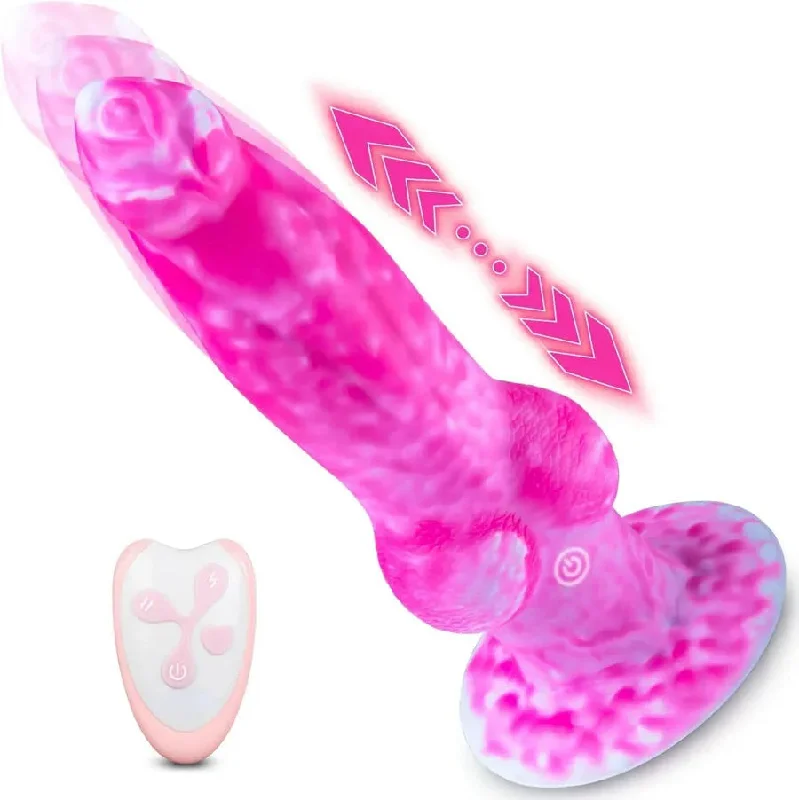 Thrusting Silicone Dildo Vibrator