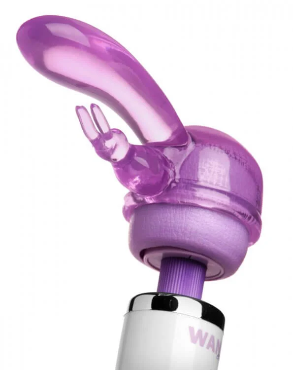 Original Rabbit Dual Stimulation Wand Attachment – Purple, Fits Standard Wand Massagers