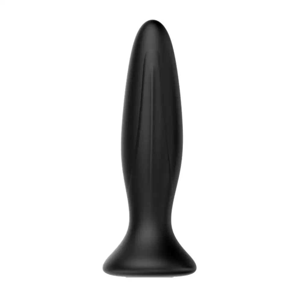 5-inch Silicone Black Waterproof Rechargeable Vibrating Butt Plug