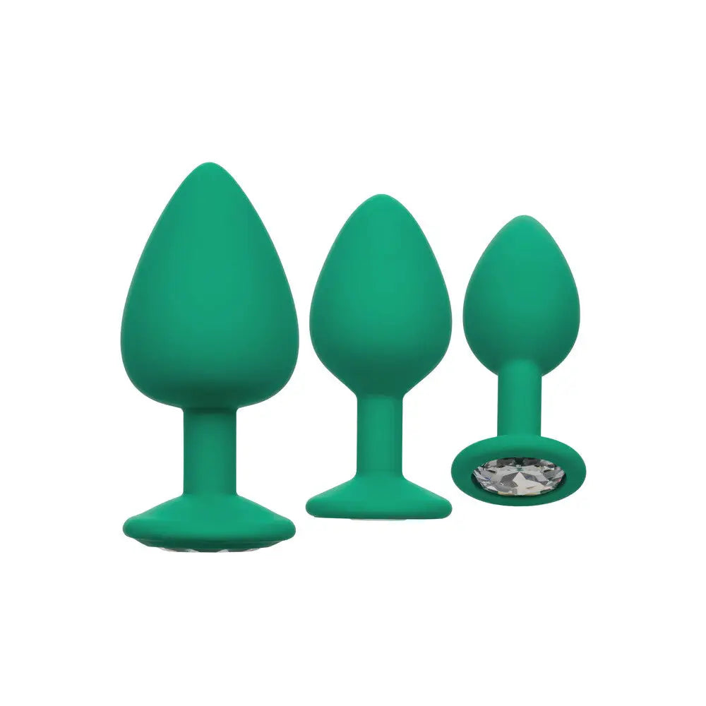 California Exotic Silicone Green Beginners Butt Plugs 3 Piece Set