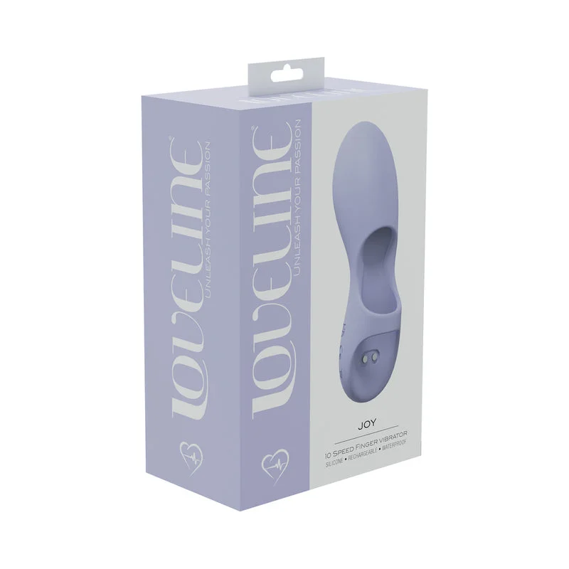 LoveLine Joy 10 Speed Finger Vibe Silicone Rechargeable Waterproof Lavender