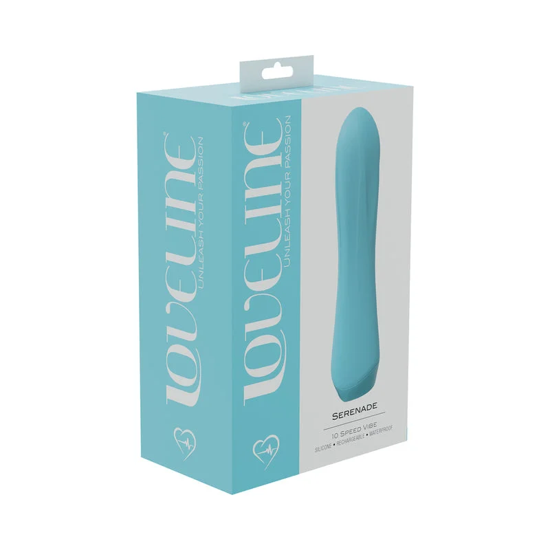 LoveLine Serenade 10 Speed Vibe Silicone Rechargeable Waterproof Blue