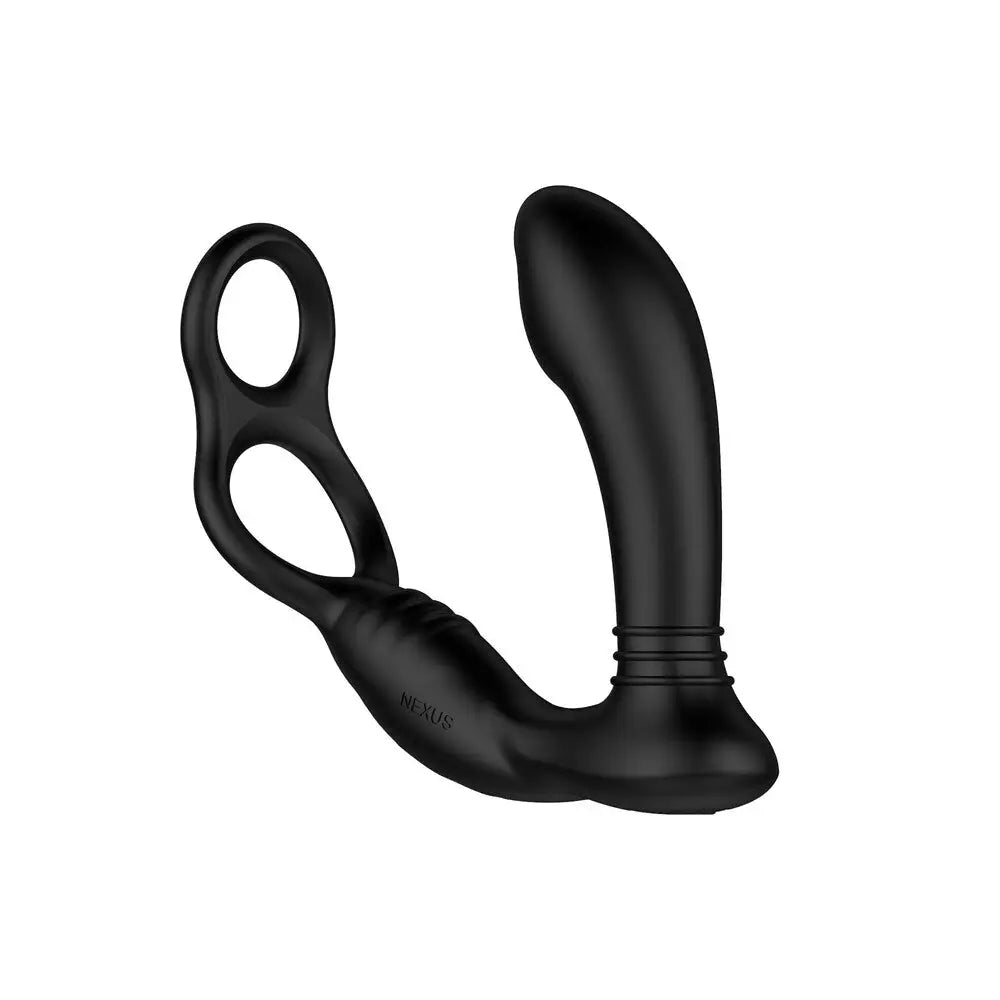 Nexus Silicone Black Rechargeable Butt Plug with Cock and Ball Ring