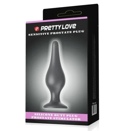 Premium Silicone Sensitive Prostate Medium  Butt Plug Black