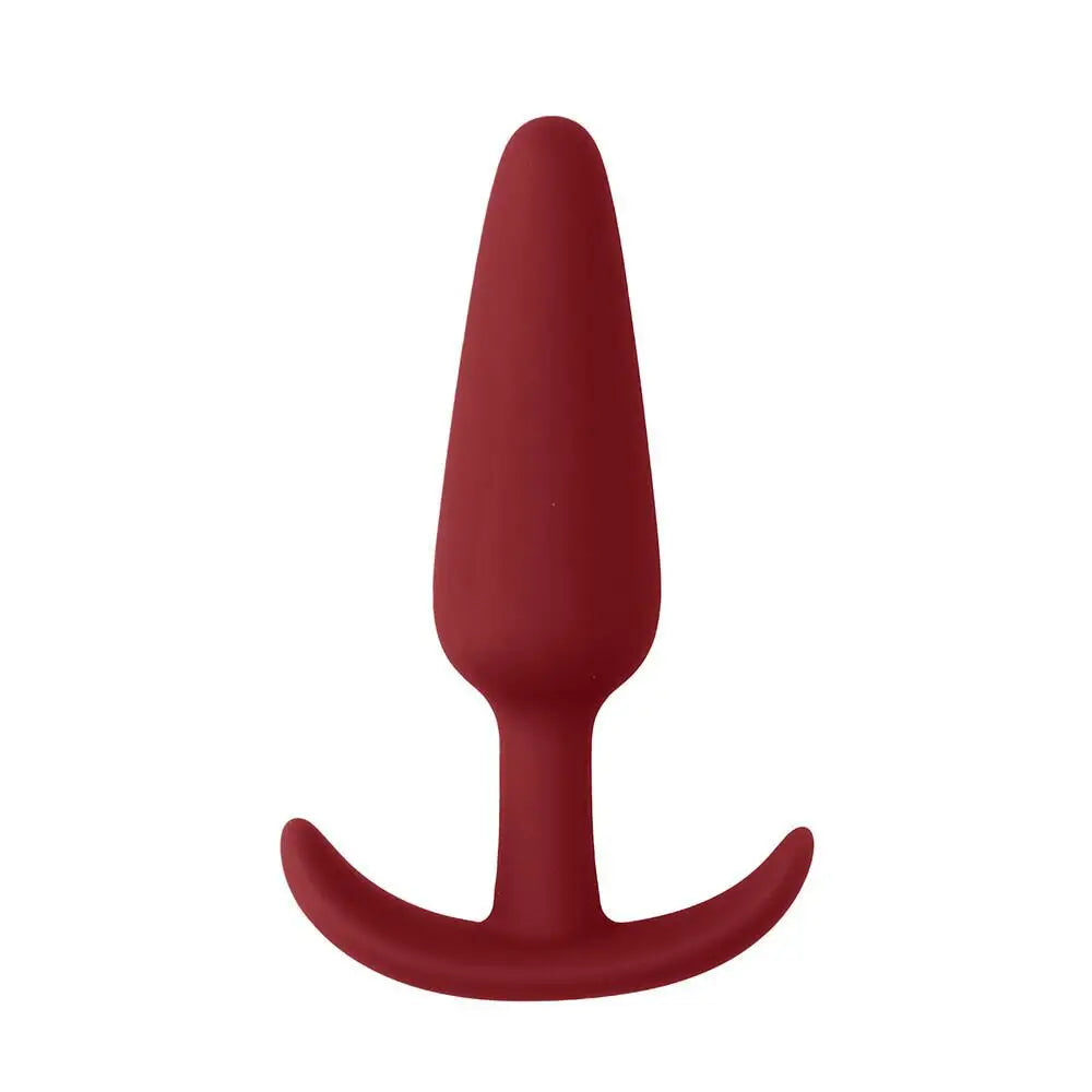 Shots Silicone Red Slim Small Butt Plug for Beginners