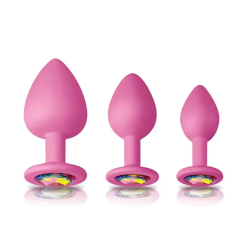 Sparkling Rainbow Gem Jewelled Butt Plugs Set