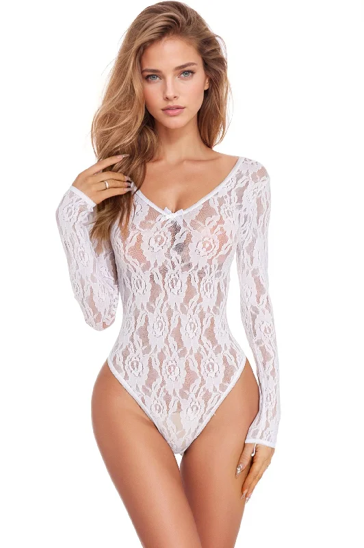 Adore White Lace Teddy