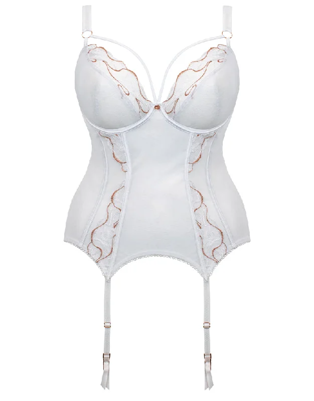 Scantilly Fascinate Plunge Basque White