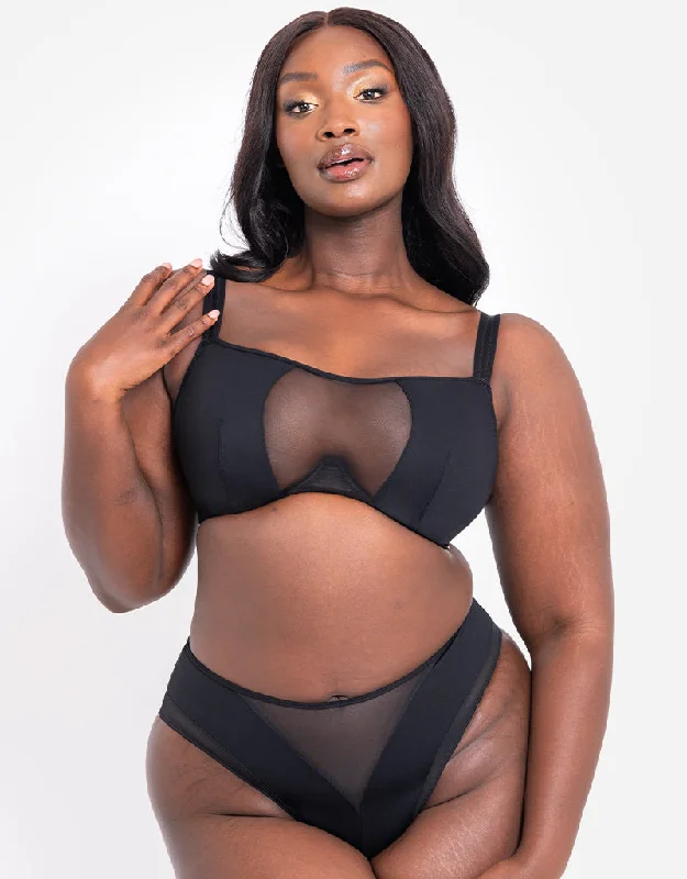 Scantilly Swerve Bandeau Bra Black